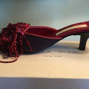 Olivia Rose Tal Fringed Suede mules